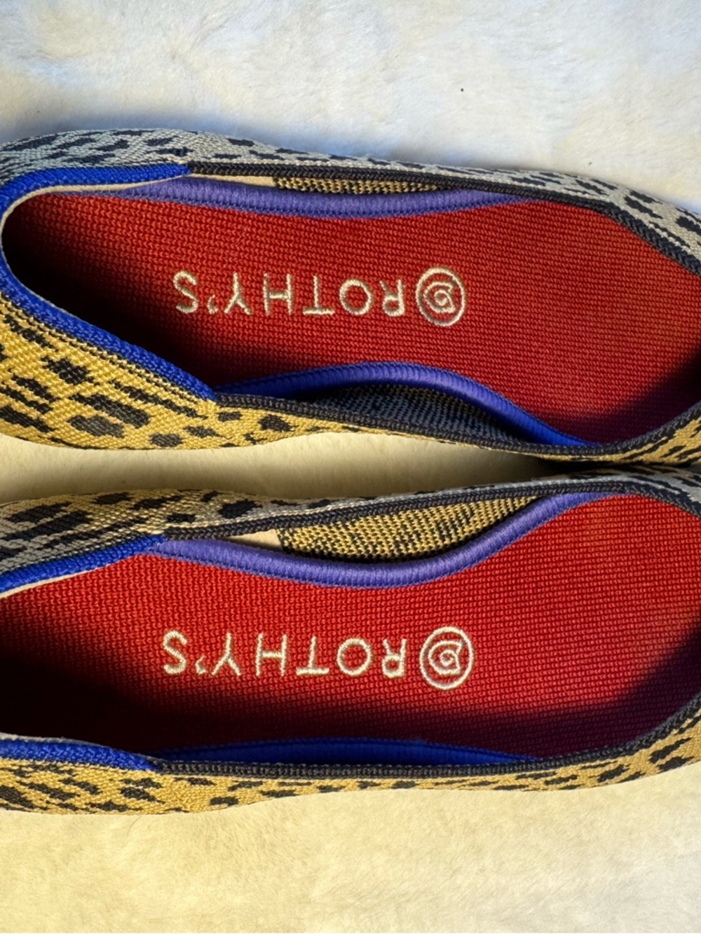 Rothy's Leopard Print Pointed Toe Flats Size 9 - Picture 8 of 9
